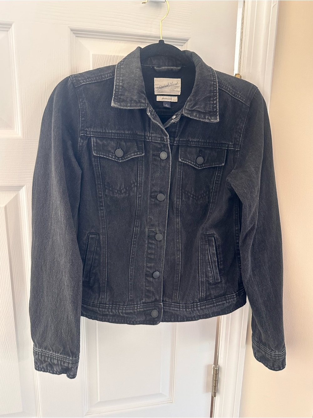 Universal Thread Washed Black Denim Jacket - Women's